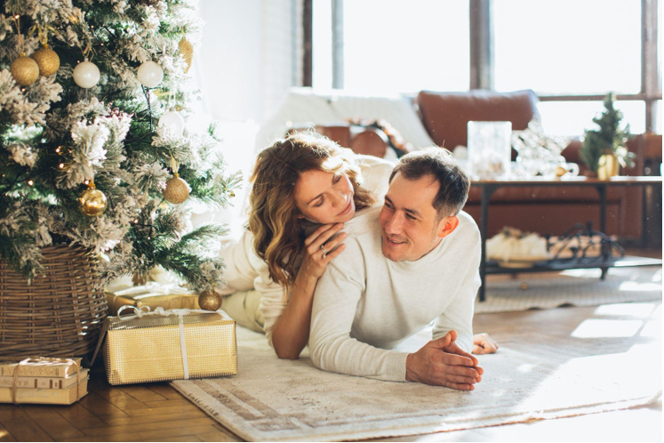 Flocked Artificial Christmas Trees for a Romantic Holiday Getaway or Vacation